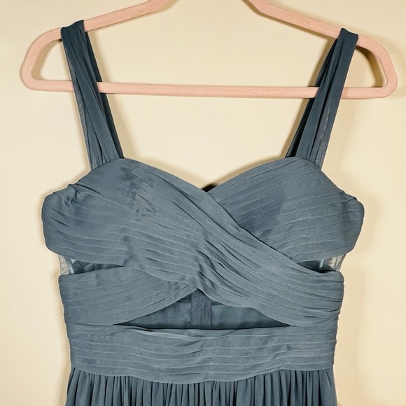 NWT Birds Grey Elsye Dress XS Sage Mesh Formal Prom Bridal Gown - Picture 4 of 10